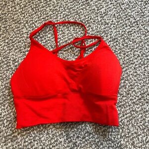 NVGTN Red Strappy Crop Top